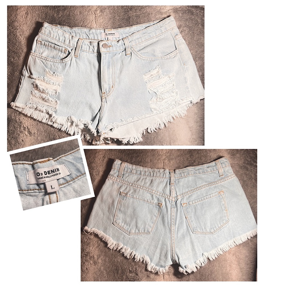 Women’s Large Ripped Jean Shorts